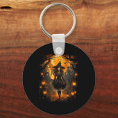 Porte-clés Femme de cuisine fille Halloween Costume de cuisin (Recto)