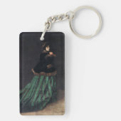 Porte-clés Femme de Monet en robe verte (Dos)