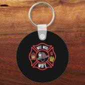 Porte-clés Femme de pompier Uniforme Pompier Sapeurs-Pompiers (Recto)