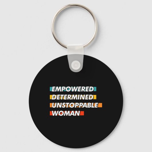 Porte-clés Femme Déterminée Et Inarrêtable (Recto)