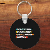 Porte-clés Femme Déterminée Et Inarrêtable (Recto)