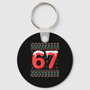 Porte-clés Femme drôle 67 Meme Noël Pjs Six Sept Gén A