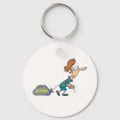 Porte-clés Femme drôle transportant des bagages émotionnels (Recto)