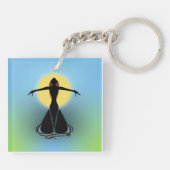 Porte-clés Femme en fleurs (Dos)