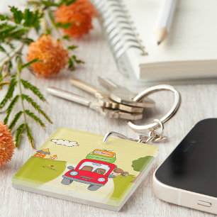 Porte-clés Femme En Voiture