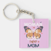 Porte-clés Femme, femme, patron, super maman (Devant)