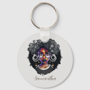Porte-clés Femme Goth Afro