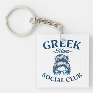 Porte-clés Femme Grec Maman Social Club Trendy Greek Mom