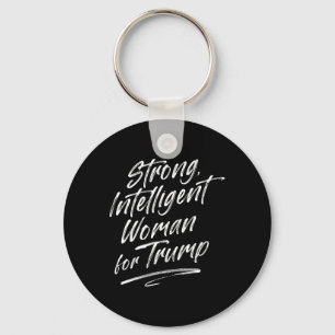 Porte-clés Femme intelligente forte Trump pour les femmes