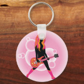 Porte-clés Femme Jouant de la guitare (Recto)