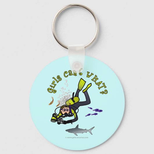 Porte-clés Femme Lumière Scuba Diver (Recto)
