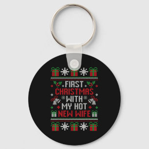 Porte-clés Femme mari premier Noël juste marié Noël