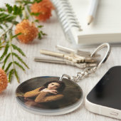 Porte-clés Femme Mignonne de Jeune Femme par Bouguereau (Devant droit)