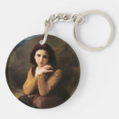 Porte-clés Femme Mignonne de Jeune Femme par Bouguereau (Dos)