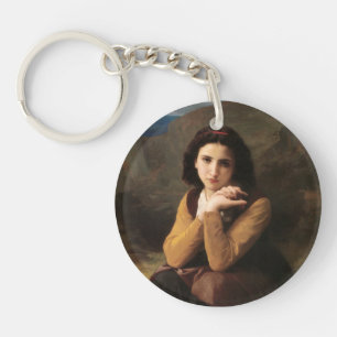Porte-clés Femme Mignonne de Jeune Femme par Bouguereau