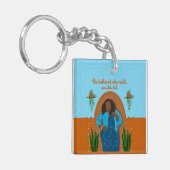 Porte-clés Femme Noire, Elle Croyait Qu'Elle Pouvait, Alors E (Devant gauche)