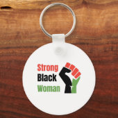 Porte-clés Femme noire forte (Recto)
