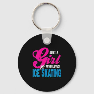 Porte-clés Femme Patineuse De Glace Qui Glisse Avec Grace Et