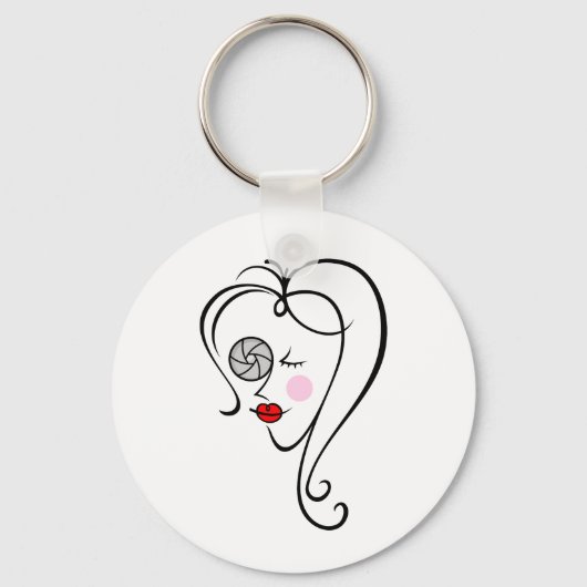 Porte-clés Femme photographe (Recto)