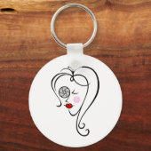 Porte-clés Femme photographe (Recto)