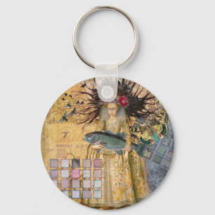 Porte-clés Femme Poisson Vintage Gothique Classique