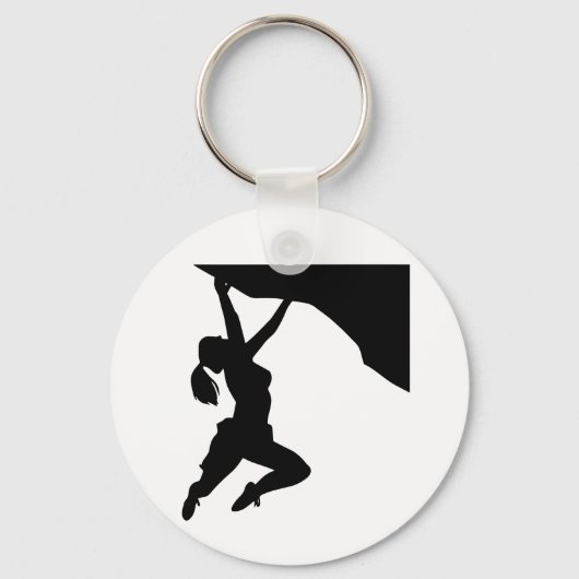 Porte-clés Femme Rock Escalade Climber (Recto)