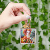 PORTE-CLÉS FEMME ROMANTIQUE AVEC PEACOCK FEACOCK (main)