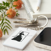 Porte-clés Femme Samurai guerrière avec épée (Devant droit)