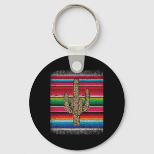 Porte-clés Femme serape mexicaine cactus léopard Cinco De May