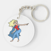 Porte-clés Femme Super-héroïne (Dos)