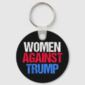 Porte-clés Femmes contre Trump 2024 Élections noir (Recto)