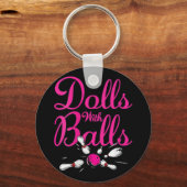 Porte-clés Femmes Drôle Femmes Filles Bowling Nom de l'équipe (Recto)