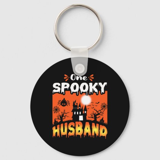 Porte-clés Femmes Effrayant Éffrayant Halloween design Châtea (Recto)