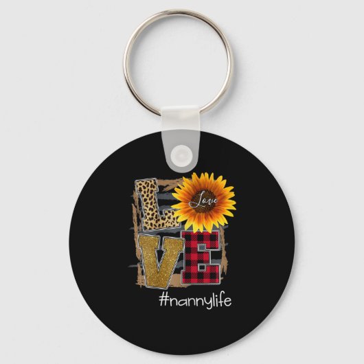Porte-clés Femmes Femmes Amour Nannylife Tournesol Léopard (Recto)
