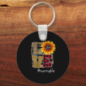 Porte-clés Femmes Femmes Amour Nannylife Tournesol Léopard (Recto)