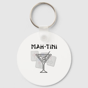 Porte-clés Femmes Funny Mahjong Martini Tail Mah Jongg col V