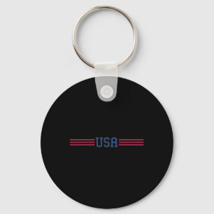Porte-clés Femmes Hommes Usa Patriotique Américain Blanc 4 Ju