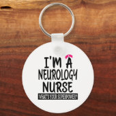 Porte-clés Femmes Neurologie Infirmière Funny École De Nourri (Recto)