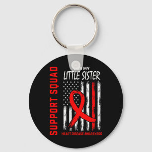 Porte-clés Femmes Red Little Soeur Sensibilisation aux maladi