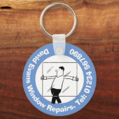 Porte-clés Fenêtre Réparation Conception de l'entreprise. (Recto)