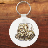 Porte-clés Feng Shui Pig (Recto)