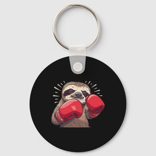 Porte-clés Fente De Boxe Avec Gants De Boxe Kickboxing Funny (Recto)