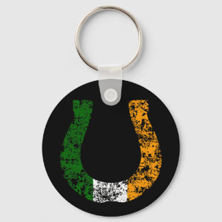 Porte-clés fer à cheval irlandais chanceux