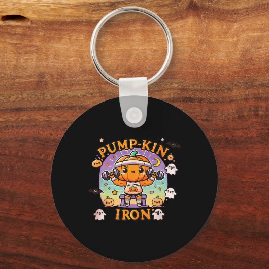 Porte-clés Fer à pochette - Drôle entraînement de musculation (Recto)