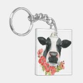 Porte-clés Ferme à coquelicots - Vache aux fleurs (Devant gauche)
