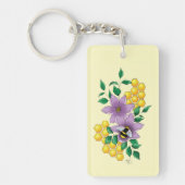 Porte-clés Ferme d'abeilles miel Lavande jaune (Devant)