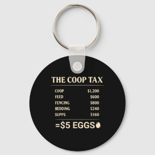 Porte-clés Ferme de la Dame aux Poules Drôle Impôt Coop Ckyar