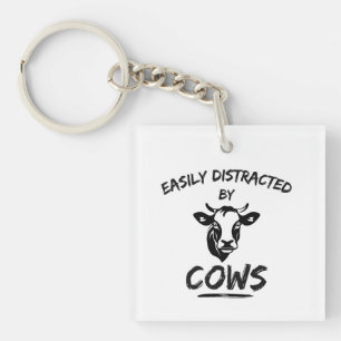 Porte-clés Ferme de vaches : facilement distrait par les vach