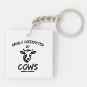 Porte-clés Ferme de vaches : facilement distrait par les vach (Dos)