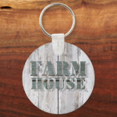 Porte-clés ferme en bois blanc de l'ouest (Recto)